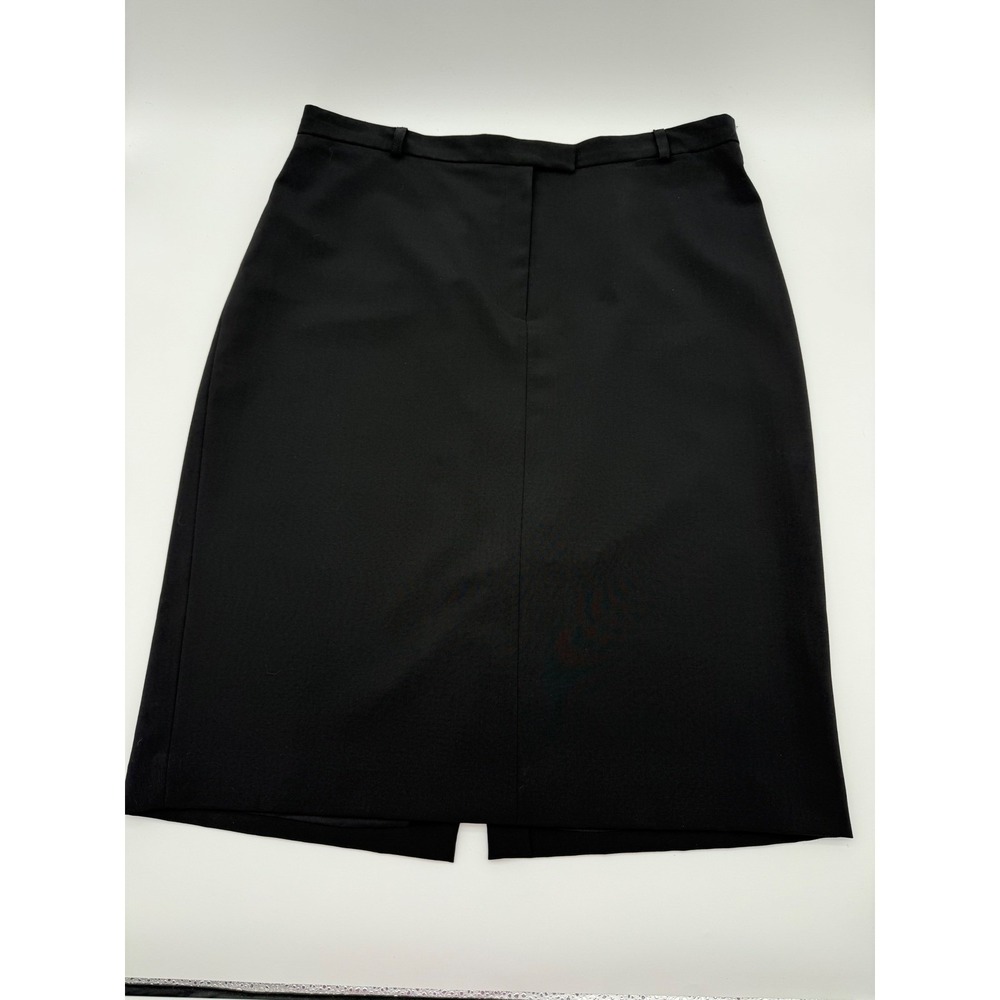 Lauren Ralph Lauren Women's 16 Black Wool Blend Pencil Skirt Career quiet luxury